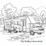 RV Park Coloring Pages: Campers and Nature Combined 2