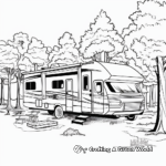 RV Park Coloring Pages: Campers and Nature Combined 3