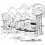 RV Park Coloring Pages: Campers and Nature Combined 4