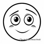 Sad Blue Smiley Face Coloring Pages for Kids 1