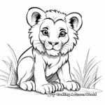 Safari Adventure: Lion Coloring Pages 2