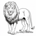 Safari Expedition: Lion Coloring Pages 1