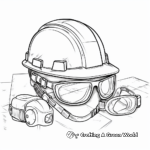 Safety Helmet and Goggles Coloring Pages 1