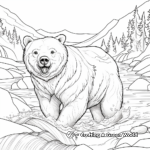 Salmon and Bear Coloring Pages: A Wild Moment 3