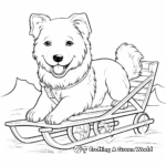 Samoyed Sled Dog Coloring Pages 2