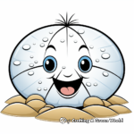 Sand Dollar in Sea Bed Environment Coloring Pages 3