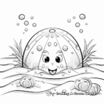 Sand Dollar in Sea Bed Environment Coloring Pages 4