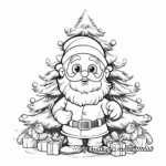 Santa and Christmas Tree Coloring Sheets 4