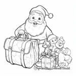 Santa and his bag of Toys Coloring Pages 4