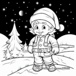 Santa Claus on a Frosty Night Coloring Pages 1