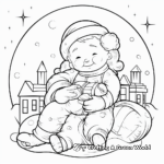 Santa Claus on a Frosty Night Coloring Pages 2