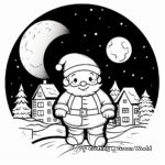 Santa Claus on a Frosty Night Coloring Pages 3