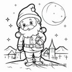 Santa Claus on a Frosty Night Coloring Pages 4