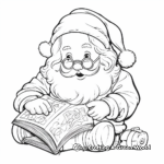 Santa Reading Wish List Coloring Pages 3