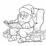 Santa Reading Wish List Coloring Pages 4