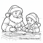 Santa Writing Letters Coloring Pages 2