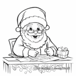 Santa Writing Letters Coloring Pages 3