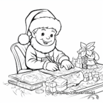 Santa Writing Letters Coloring Pages 4