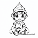Santa's Elf on a Shelf Coloring Pages 3