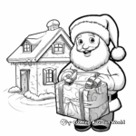 Santa's Gift Delivering Mission Coloring Pages 1