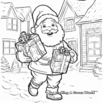 Santa's Gift Delivering Mission Coloring Pages 4
