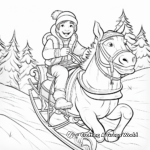 Santa's Sleigh Ride Coloring Pages for Kids 1