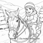 Santa's Sleigh Ride Coloring Pages for Kids 2