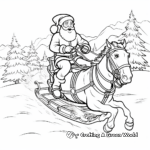 Santa's Sleigh Ride Coloring Pages for Kids 3