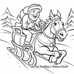 Santa's Sleigh Ride Coloring Sheets 2