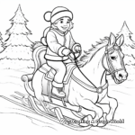 Santa's Sleigh Ride Coloring Sheets 3