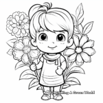 Say Thank You with Flowers' Coloring Pages 1