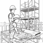 Scaffold and Bricklayers Coloring Page 4