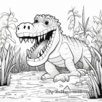 Scary Crocodile Jungle Animal Coloring Pages 1