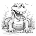 Scary Crocodile Jungle Animal Coloring Pages 3