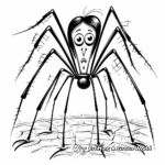 Scary Daddy Long Legs Art Coloring Pages 2