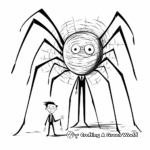 Scary Daddy Long Legs Art Coloring Pages 4