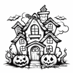 Scary Haunted House Coloring Pages for Halloween 2