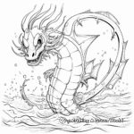 Scary Sea Dragon Beast Coloring Pages 2
