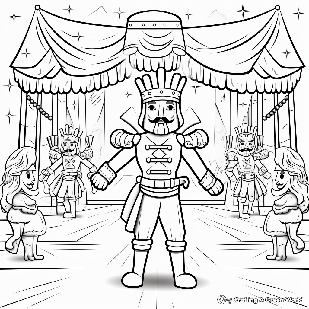Scenes from Nutcracker Ballet Coloring Pages 3