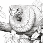 Scenes from the Rainforest: Boa Constrictor Coloring Pages 2