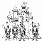 Scenes Of Knights And Castle Coloring Pages 1