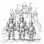 Scenes Of Knights And Castle Coloring Pages 2
