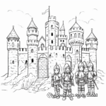 Scenes Of Knights And Castle Coloring Pages 4