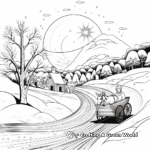 Scenic Christmas Sleigh Ride Coloring Pages 2
