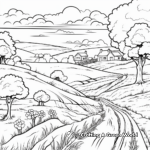 Scenic Countryside Coloring Sheets 1