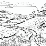 Scenic Countryside Coloring Sheets 2
