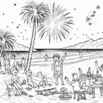 Scenic Fourth of July Beach Party Coloring Pages 3