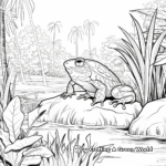 Scenic Jungle Scene Poison Dart Frog Coloring Pages 1