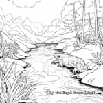 Scenic Jungle Scene Poison Dart Frog Coloring Pages 3