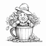 Scenic Leprechaun and Pot of Gold Coloring Pages 2